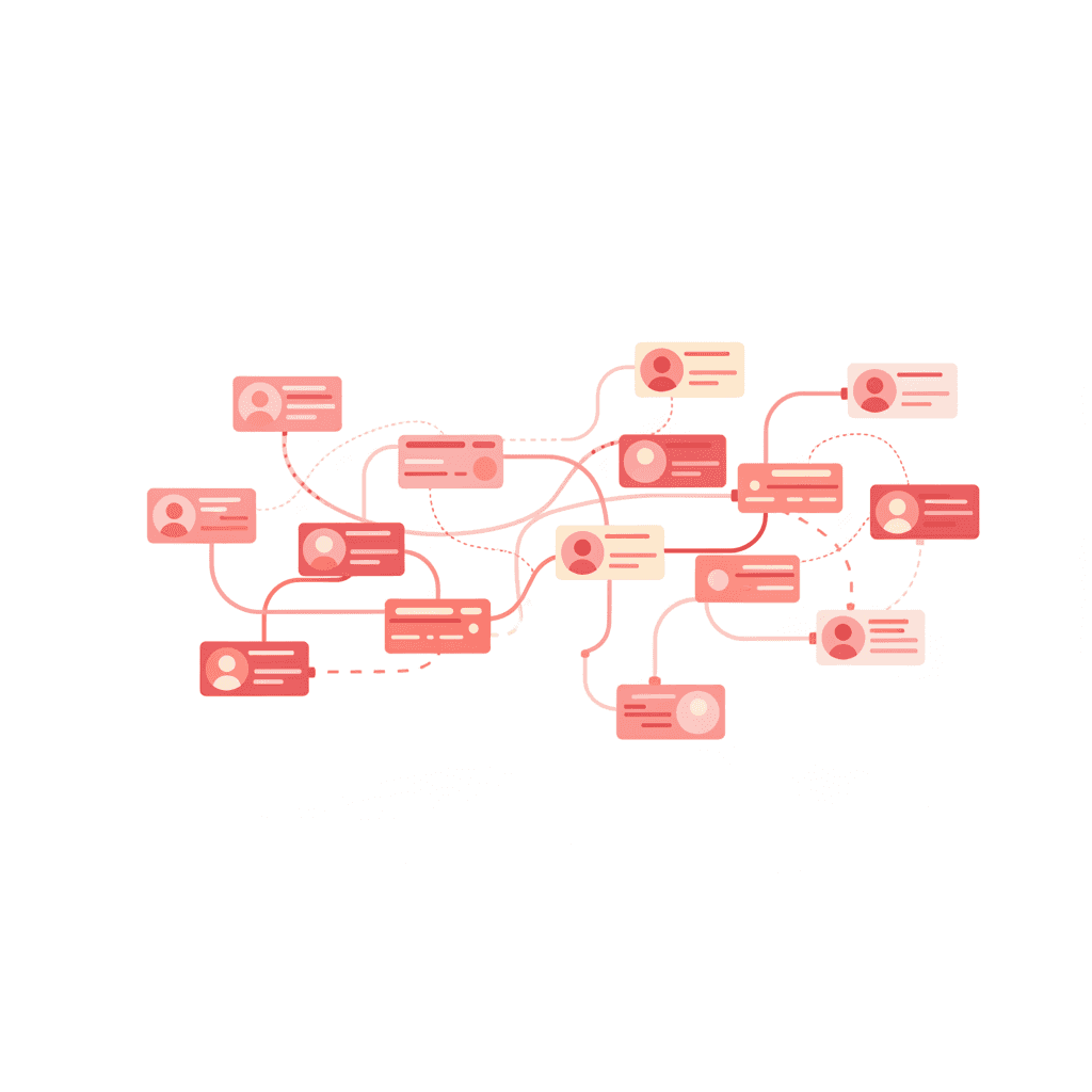 LinkedIn post mockup with an audience growth chart showing upward trajectory